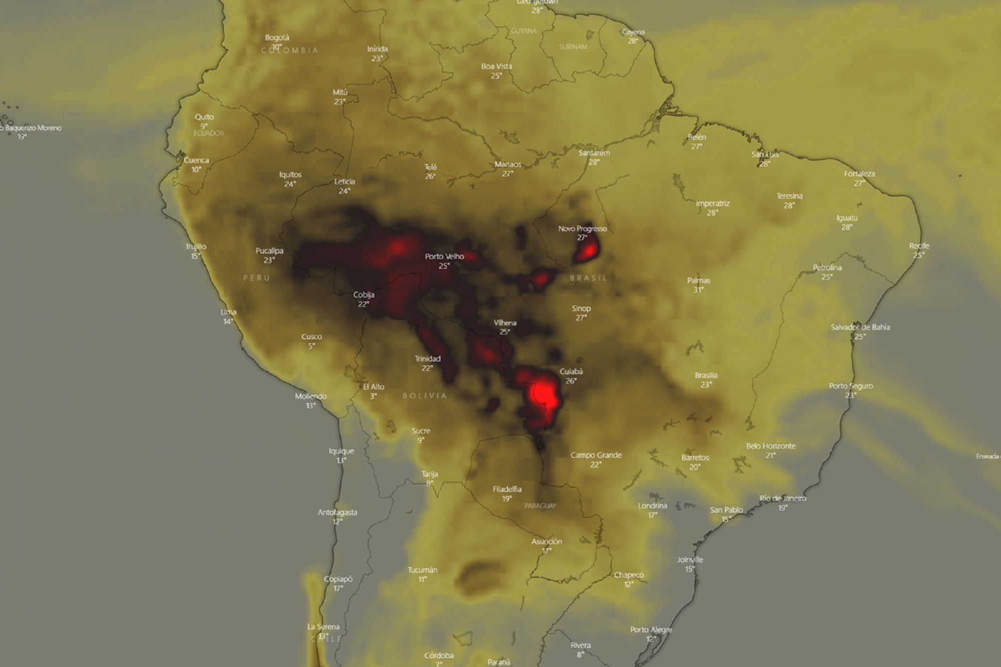 Incendios en el Amazonas (INPE)