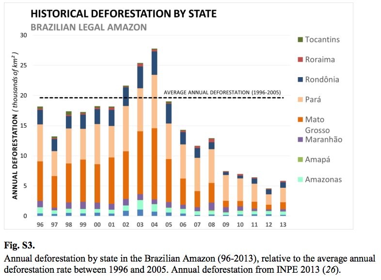 Evolución deforestación Amazonas estadísticas